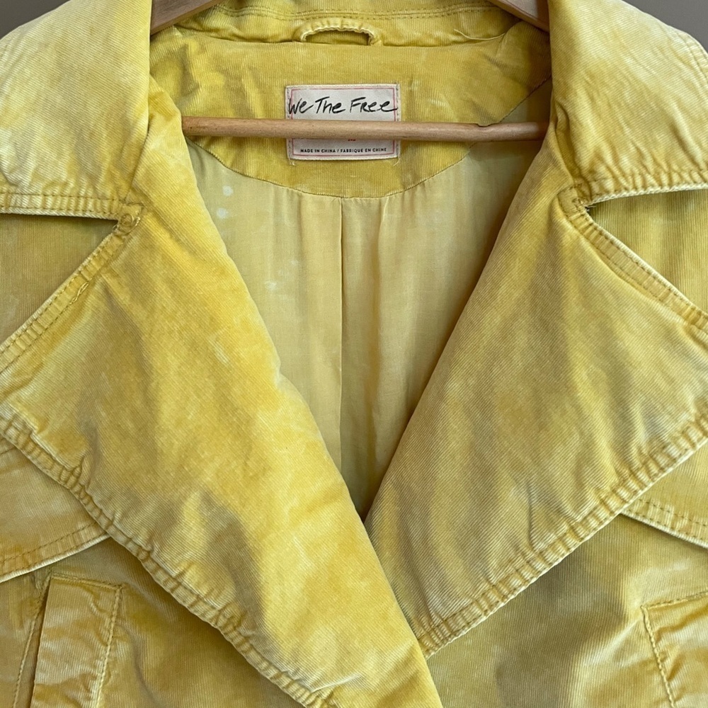 NWT Free People Sure Thing Corduroy Bomber Jacket in Golden Finch Size Medium - Picture 5 of 9